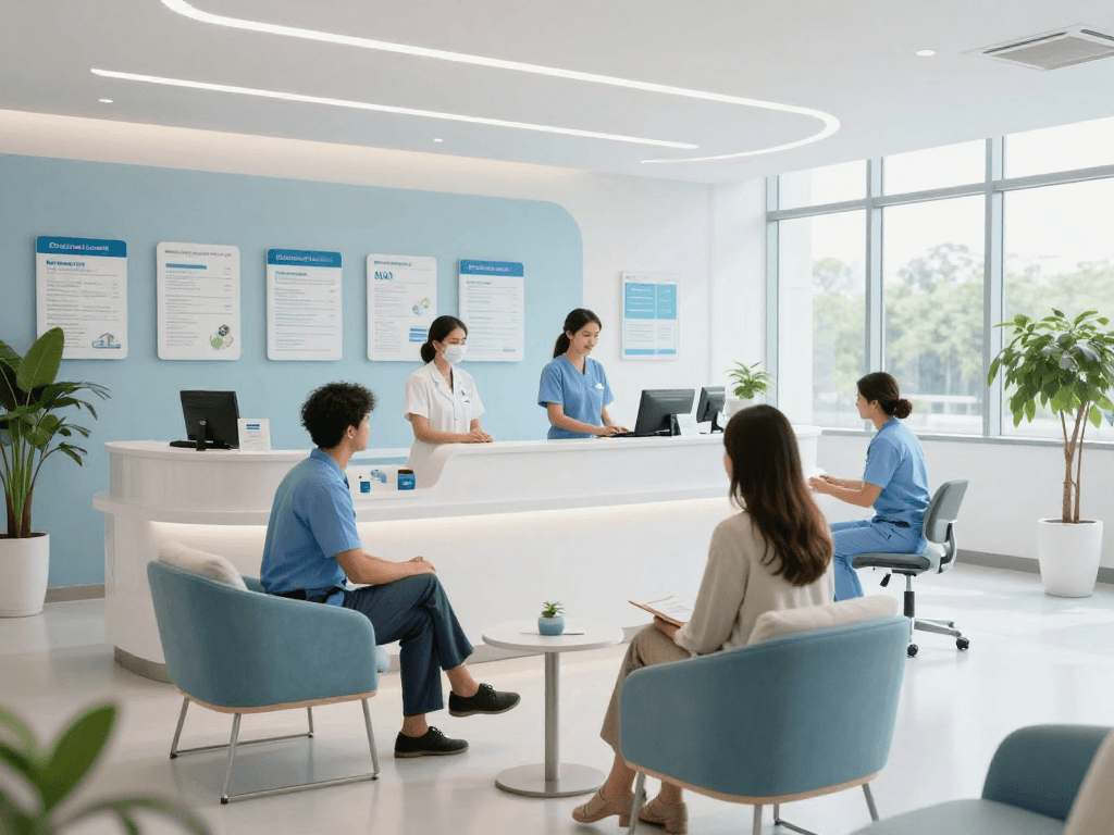 Private psychiatric assessment in a modern healthcare setting focusing on compassionate patient care and professional medical services.
