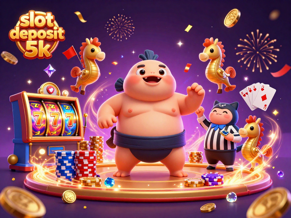 Experience the thrill of winning with slot deposit 5k in this vibrant underwater casino scene.