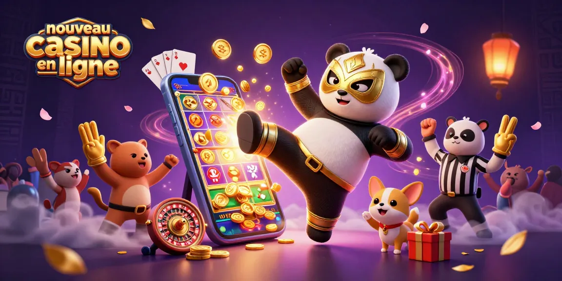 Vibrez avec le nouveau casino en ligne entouré de personnages animés dans une ambiance festive.