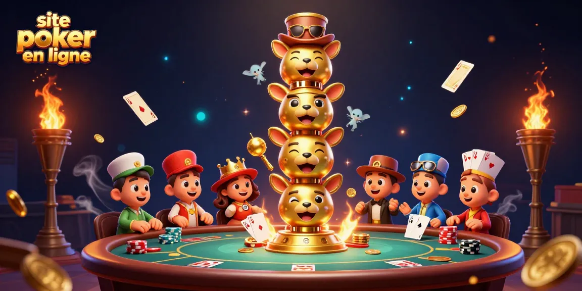 Jouez au site poker en ligne et vivez l'excitation des jeux de cartes avec un totem animé.