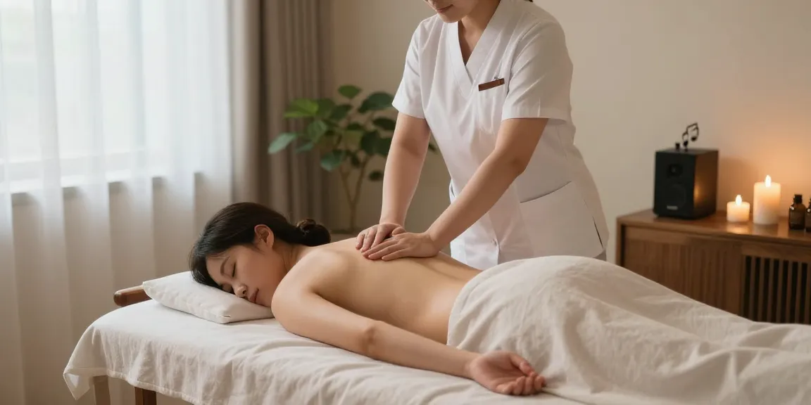 Relaxing 용인출장안마 massage therapy in a serene wellness studio.