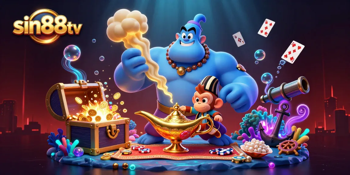 Experience thrilling winnings at sin88tv with a dynamic casino scene filled with magic and excitement.