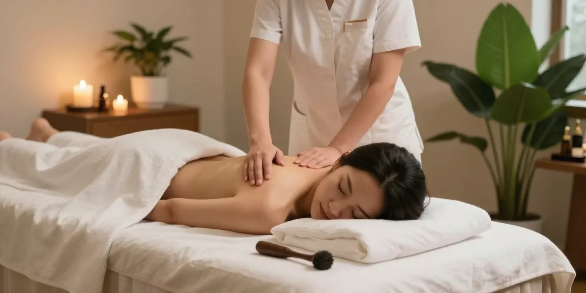 Indulge in 인계동출장마사지 with a serene professional performing a relaxing therapy session.