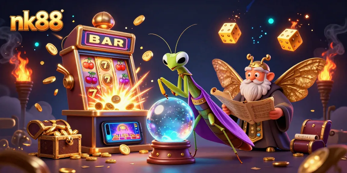 Experience thrilling jackpot wins at nk88 with a vibrant 3D scene of fortune elements and casino excitement.