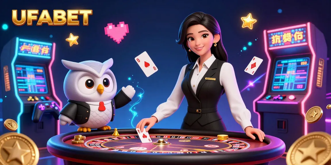 Experience thrilling betting at UFABET with a charming dealer and immersive casino elements in vibrant action.