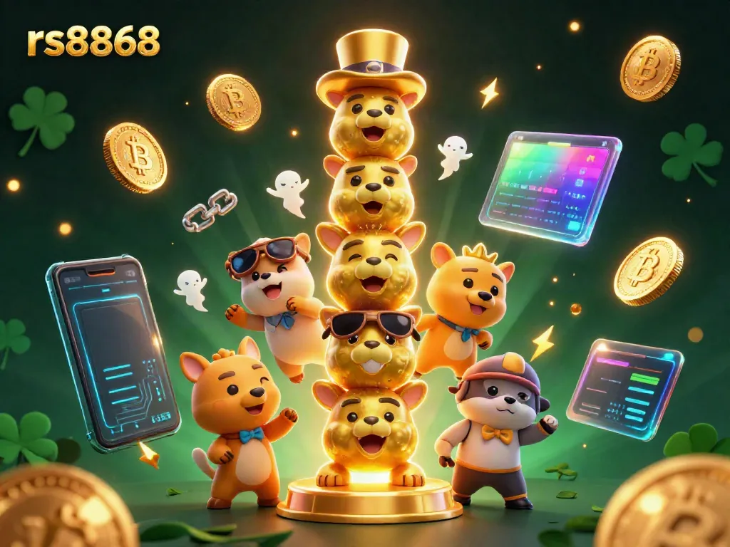 Experience thrill and excitement at rs8868 with vibrant 3D visualizations of casino games and crypto elements.
