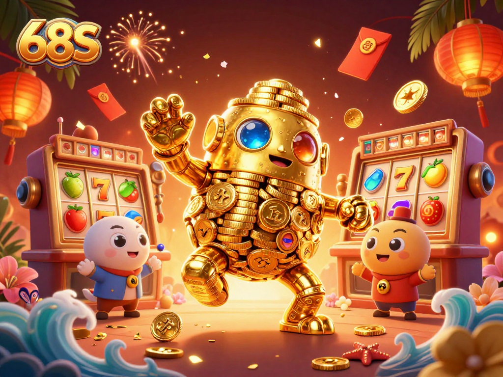 Entre no mundo emocionante do 68S com um golem de ouro e símbolos de caça-níqueis!