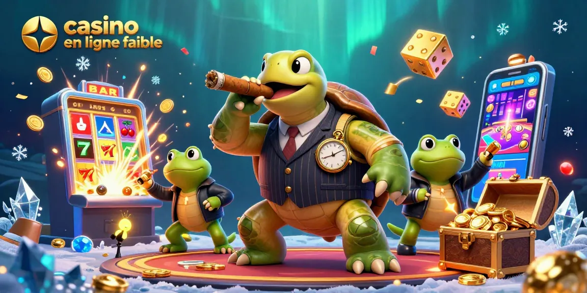 Découvrez l'animation immersive avec une tortue géante en costume évoquant un casino en ligne fiable.