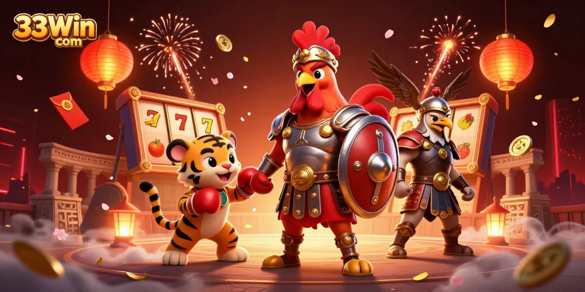 Engage in thrilling gameplay at 33Win com with dynamic slot reels and lively casino elements.