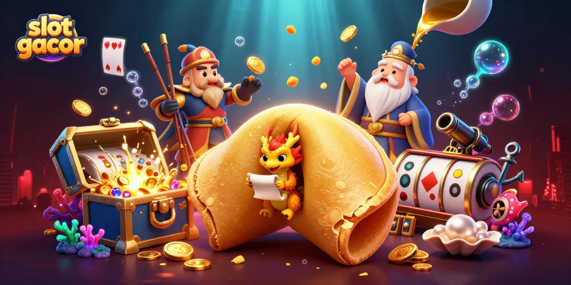 Visualisasi slot gacor dengan karakter unik dan elemen permainan kasino yang menarik.