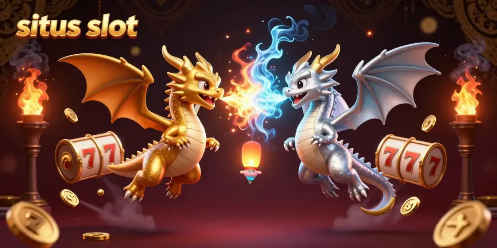 Experience winning strategies on situs slot with thrilling 3D dragons amidst slot reels and jackpots.
