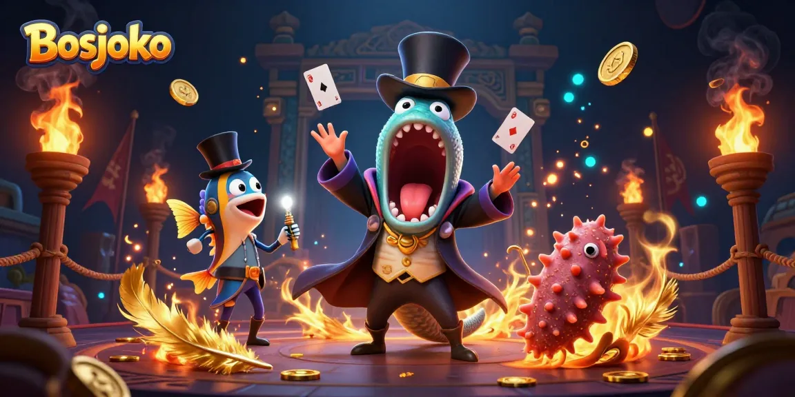 Experience thrilling gameplay at Bosjoko while the magical deep-sea characters perform astounding tricks.