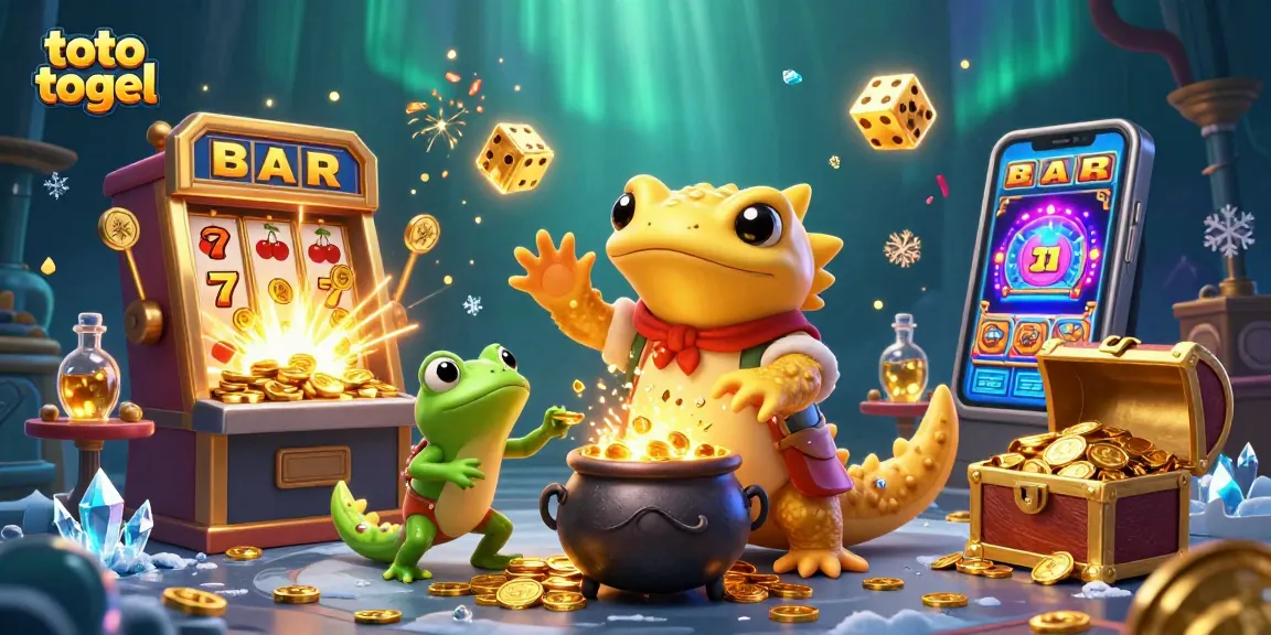 Engage in thrilling toto togel action with captivating 3D illustration showcasing high-stakes excitement.