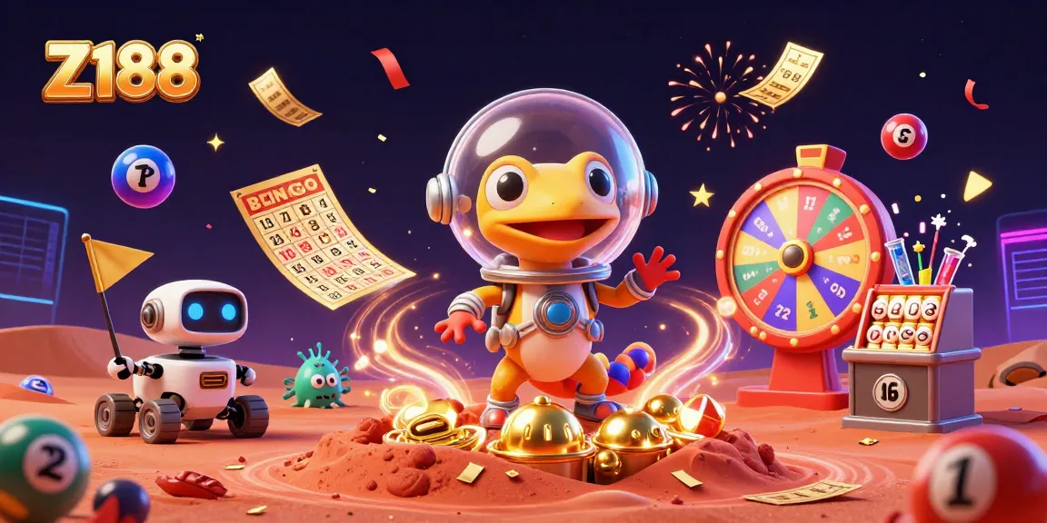 Win big at Z188 with a dynamic casino adventure featuring lottery balls and golden tickets.