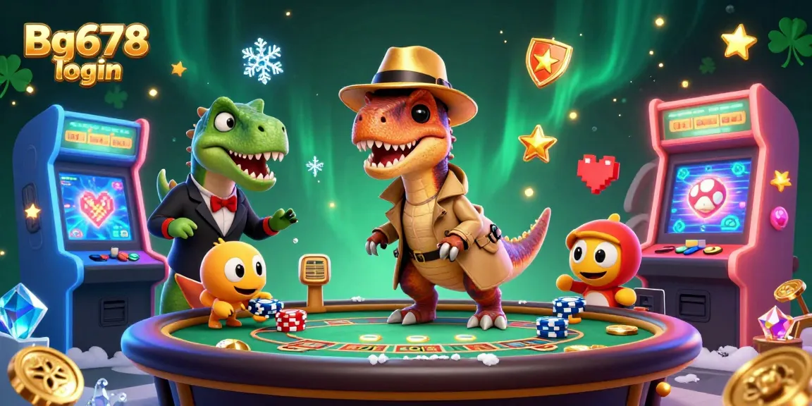 Engage with the Bg678 login scene featuring a colorful casino environment.