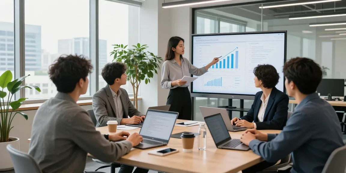 Team collaboration at https://rtischeduler.co.uk/ modern office with growth strategies and teamwork.