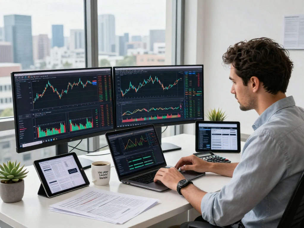 Professional performance analysis with TradingView charts in a modern workspace